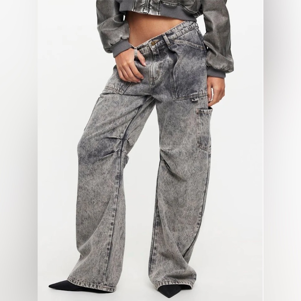 LIONESS Miami Vice Low-Rise Baggy Jeans - S